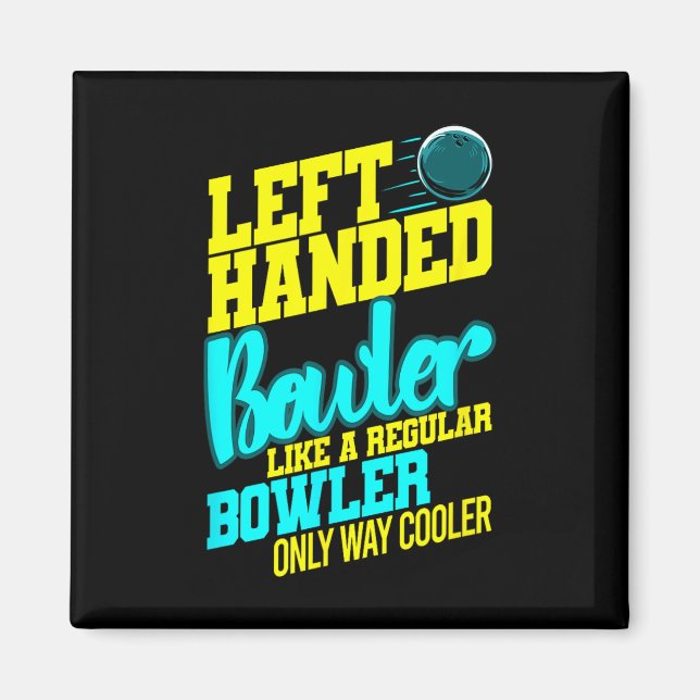 Lämnat Bowlareare Bowl Byll Humor Bowling Striker Magnet (Framsidan)