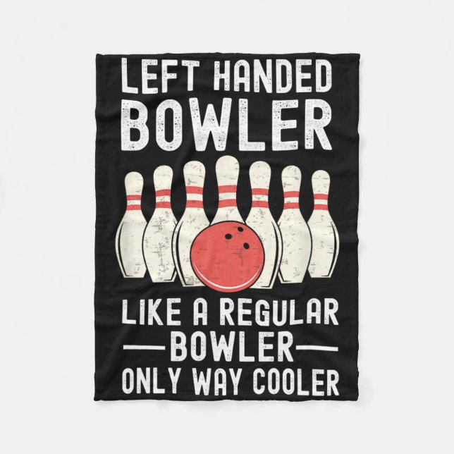 Lämnat Bowlareare Funny Bowling Player Fleecefilt (Framsidan)