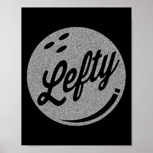 Lämnat Bowlareare Lefty Bowling Poster