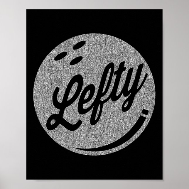 Lämnat Bowlareare Lefty Bowling Poster (Framsidan)