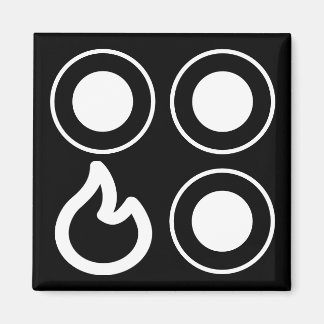 Lämnat brinnetikett för översta delen av Knob Fron Magnet