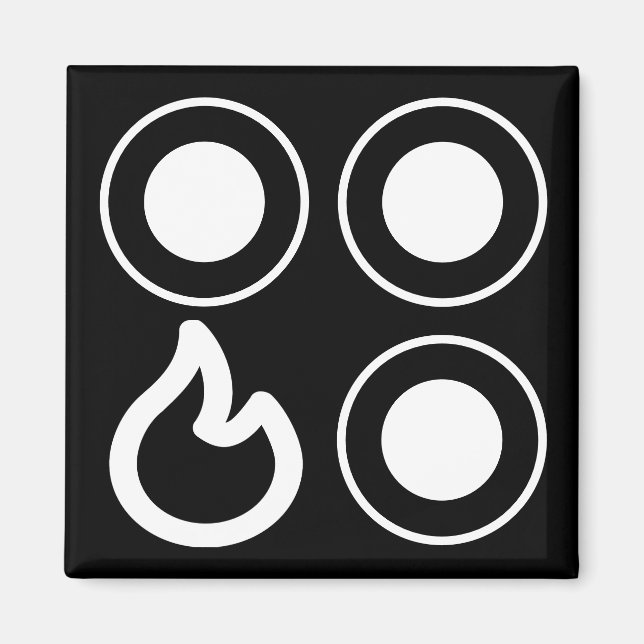 Lämnat brinnetikett för översta delen av Knob Fron Magnet (Framsidan)