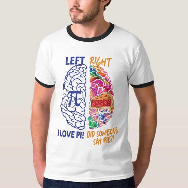 Lämnat bromsad Höger Braed Funny Pi T Shirt (Framsida)