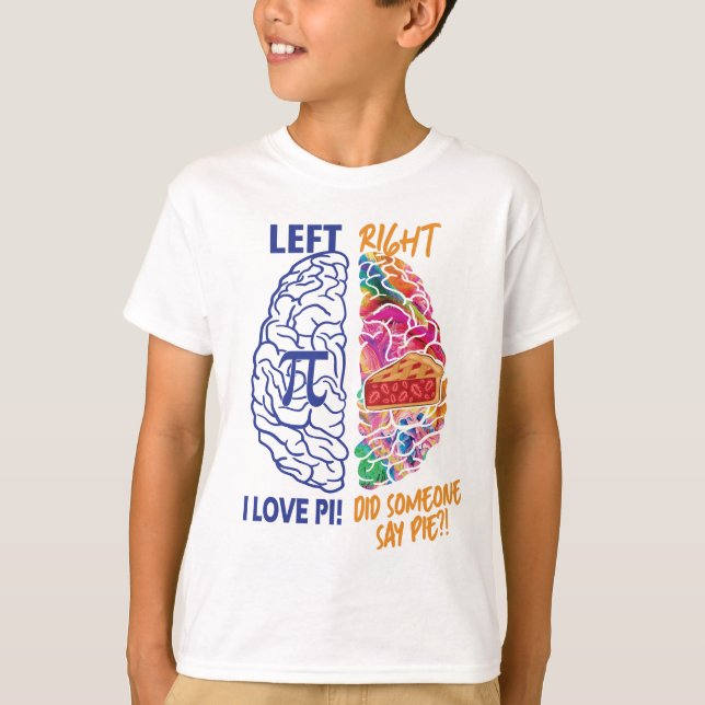 Lämnat bromsad Höger Braed Funny Pi T Shirt (Framsida)