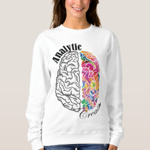 Lämnat bromsad Höger Bromad Analyse Kreativ Brain T Shirt