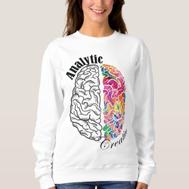 Lämnat bromsad Höger Bromad Analyse Kreativ Brain  T Shirt (Framsida)