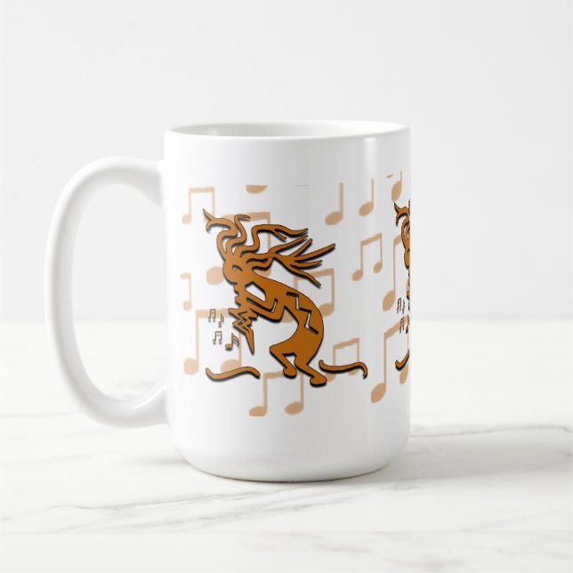 Lämnat Facing Kokopelli Musical Merrymaker Kaffemugg (Vänster)