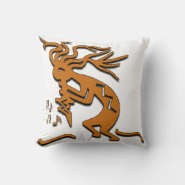 Lämnat Facing Kokopelli Musician Kudde