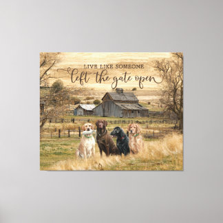 Lämnat Grind Open Canvas Farmhouse Wall Art