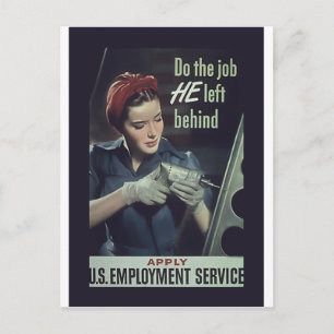 Lämnat han bakom ~ WW II Poster 1942-1945 Vykort