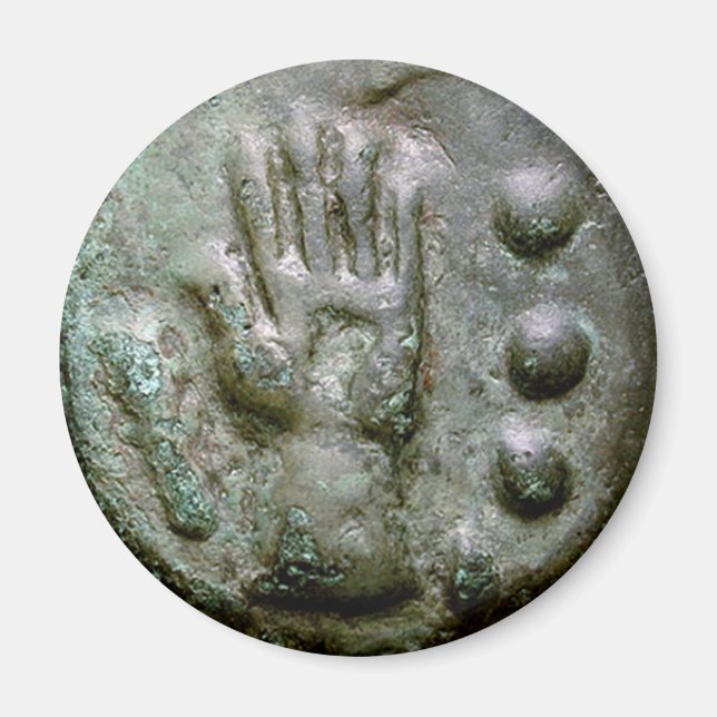 Lämnat Hand Aes Grave Quadrans Magnet (Framsidan)