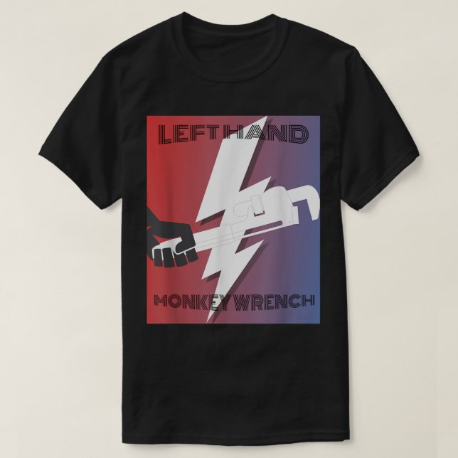 Lämnat Hand Monkey Wrench Denver Colorado Band T Shirt (Design framsida)