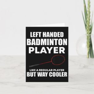 Lämnat Handed Badminton Player Funny som säger Man Kort