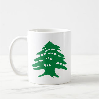 "Lämnat-handed"-Grönten Libanon Cedar Kaffemugg