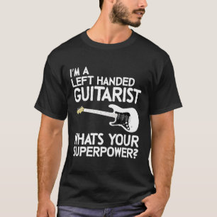 Lämnat Handed Guitaris Lefty Guitar Player Retro T Shirt