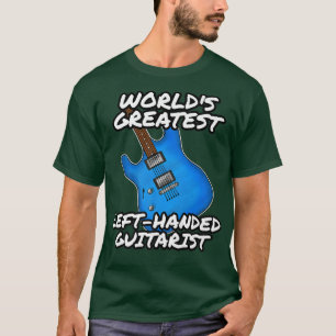 Lämnat Handed Guitarist Lefty Guitar Musician Funn T Shirt