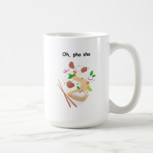 Lämnat-Handed Mugg - Oh Pho Sho - Foodie - Lustigt