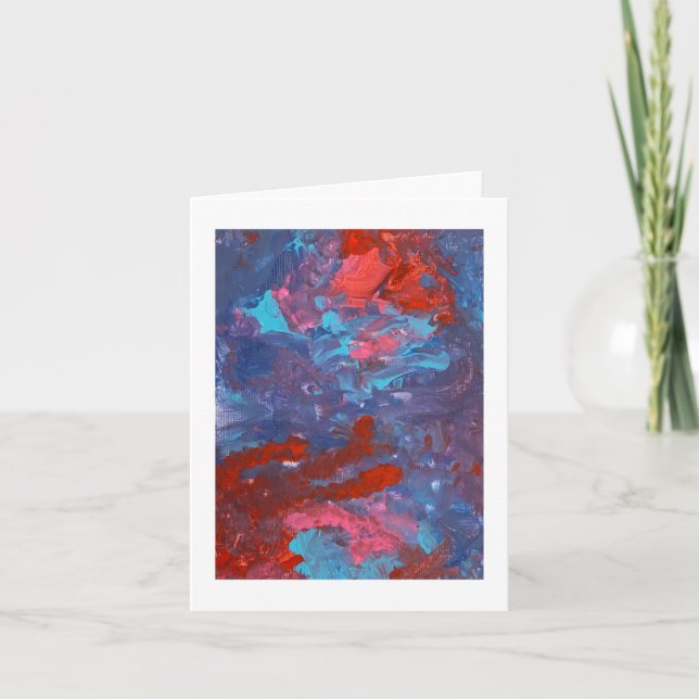 Lämnat Händer akrylmålning Kort (Framsida)