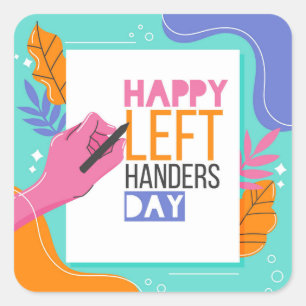 Lämnat Handers Day Fyrkantigt Klistermärke