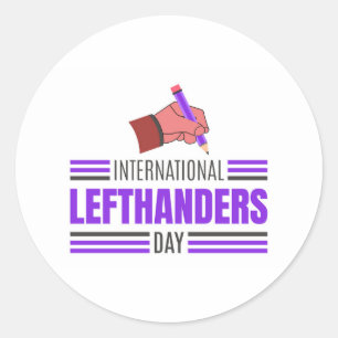 Lämnat Handers Day Runt Klistermärke
