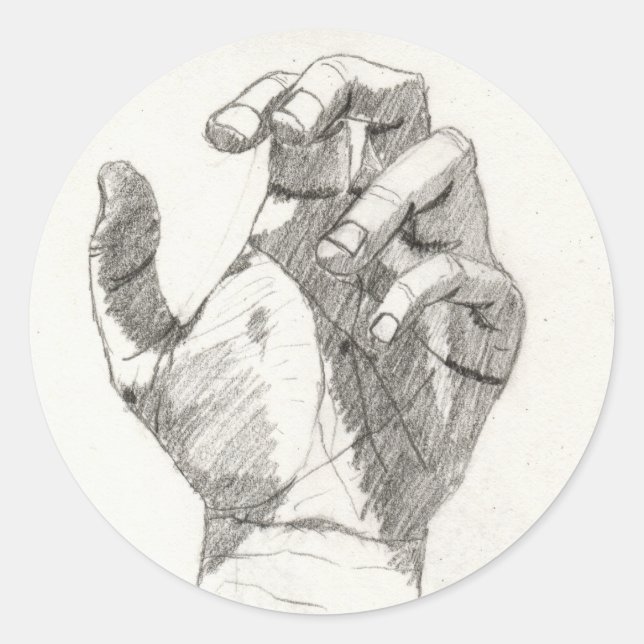 Lämnat handklistermärken runt klistermärke (Framsida)