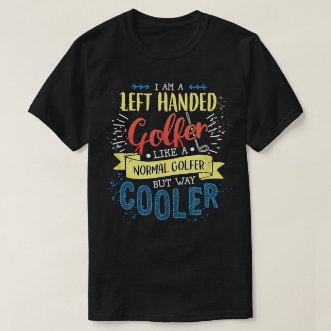 Lämnat hanterade Golfer-nationaldagskorgar T Shirt (Design framsida)