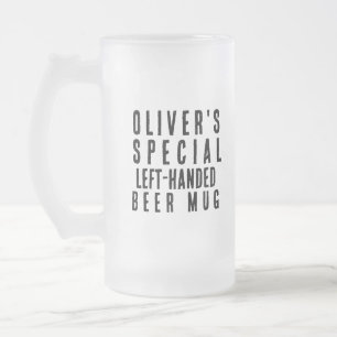Lämnat hanterade Novelty Gift Funny Frostat Ölglas