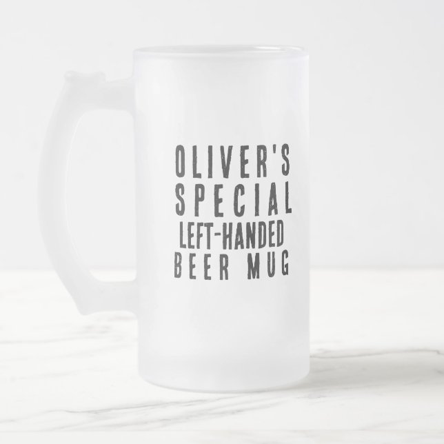 Lämnat hanterade Novelty Gift Funny Frostat Ölglas (Vänster)
