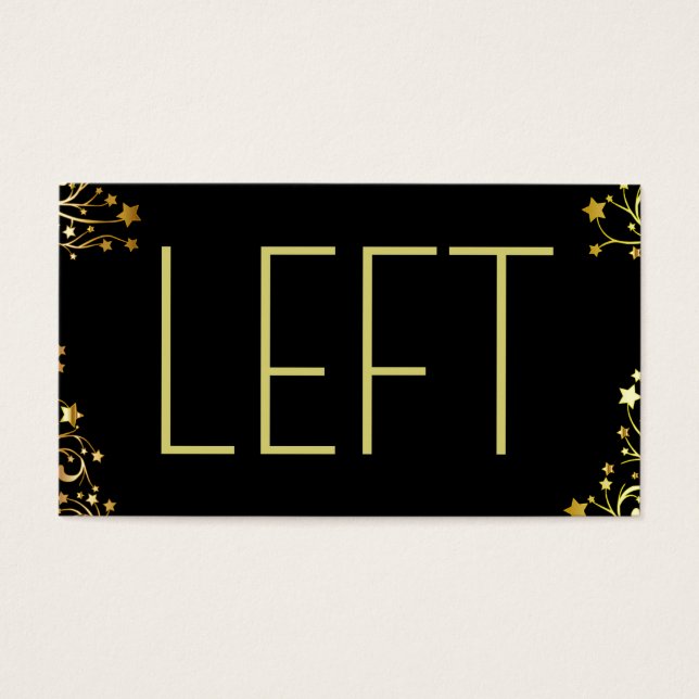 Lämnat Höger - Julgåva - passande spel Visitkort (Framsidan)