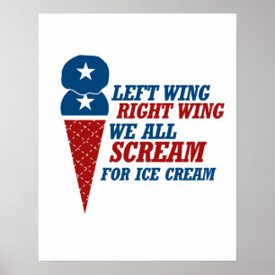 Lämnat iskräm från Vinge Right wing - - Poster