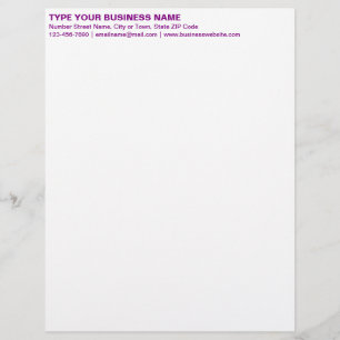 Lämnat justerad Lila normal textrad Brevhuvud