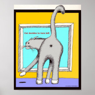 Lämnat kattvändning Poster