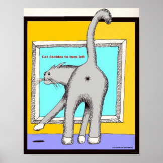 Lämnat kattvändning Poster