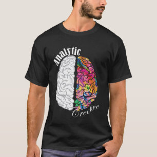Lämnat kreativ- och analyshjärnor och Höger Neuros T Shirt