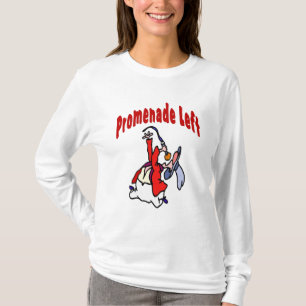Lämnat kvadratdansare för promenader t shirt