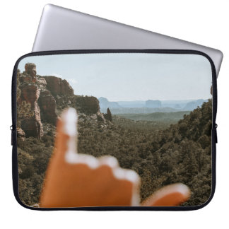 Lämnat mänsklig hand laptop fodral