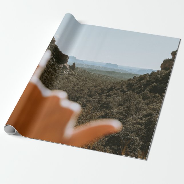 Lämnat mänsklig hand presentpapper (Utrullad)