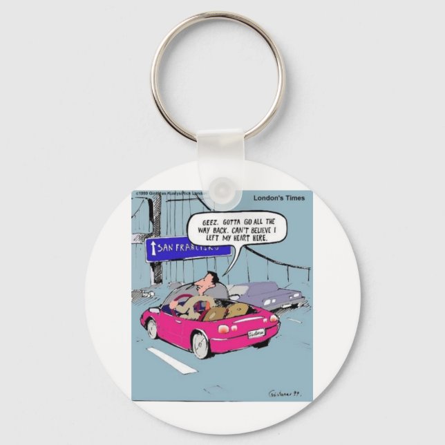 Lämnat mitt hjärta i San Francisco Funny Gifts & T Nyckelring (Framsida)