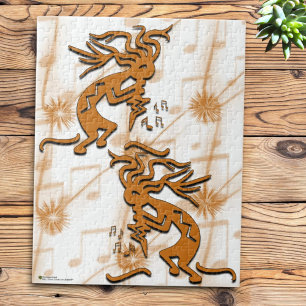 Lämnat och Höger inför Kokopelli Musician Pussel