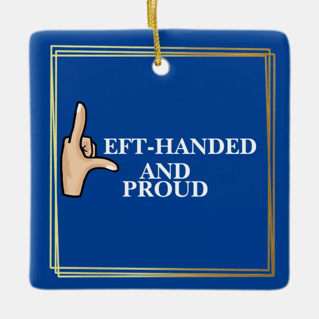 Lämnat och stolt prydnadsföremål julgransprydnad keramik (Framsida)