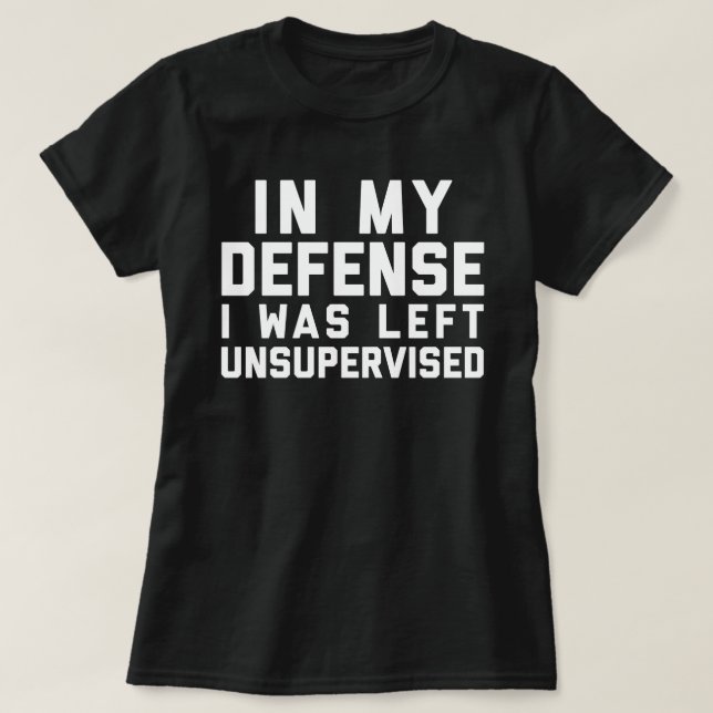 Lämnat oövervakad funny offert t shirt (Design framsida)