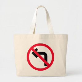 Lämnat sväng - förbjuden jumbo Tote Bag Jumbo Tygkasse