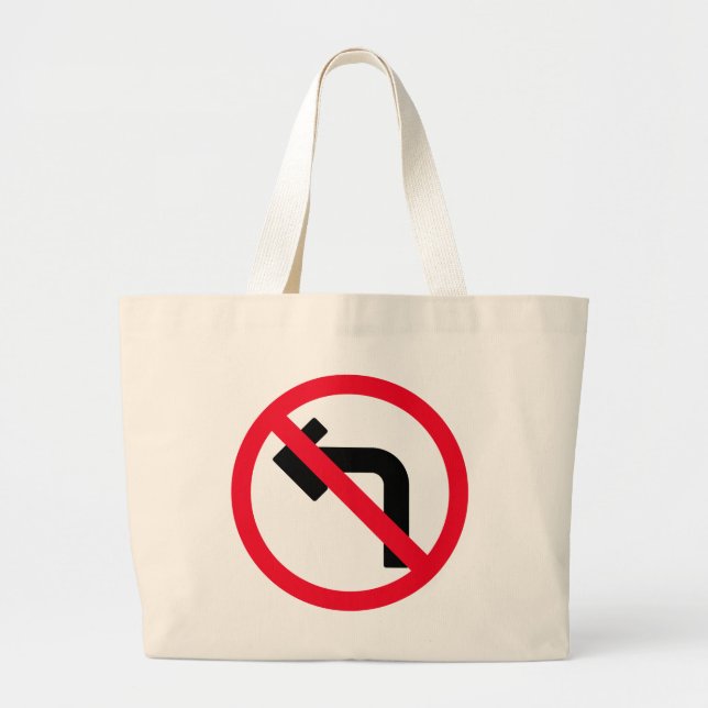 Lämnat sväng - förbjuden jumbo Tote Bag Jumbo Tygkasse (Framsidan)