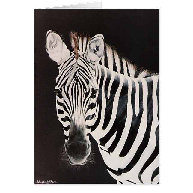 Lämnat vända mot för sebra hälsningskort (Framsidan)