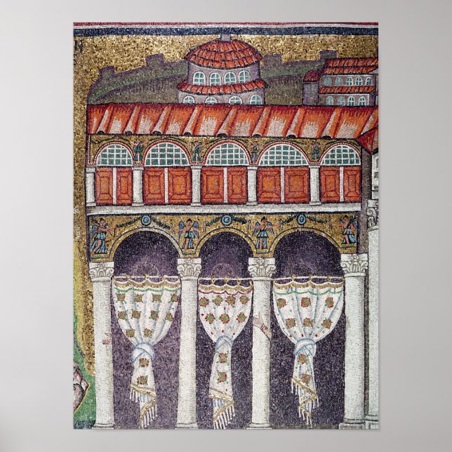 Lämnat vinge i Palazzo di Teodorico, 527-99 Poster (Framsidan)