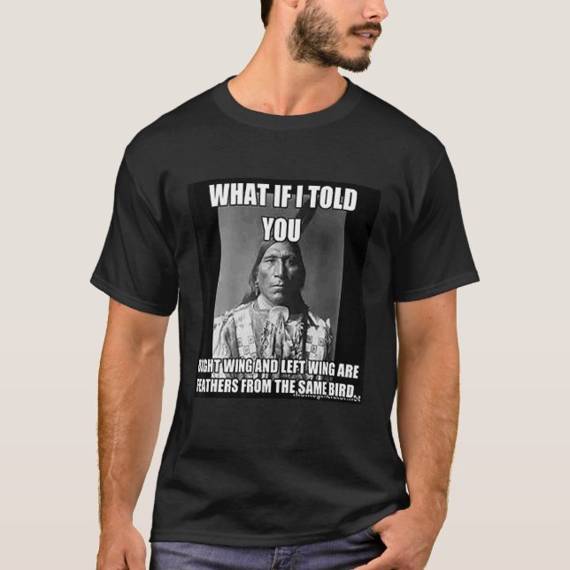 Lämnat Vinge Right wing, samma amerikanska fågelar T Shirt (Framsida)