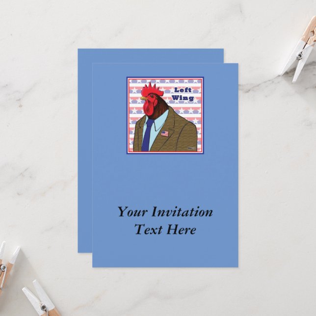 Lämnat Vinge Tupp Inbjudningar (Fram/Back In Situ)