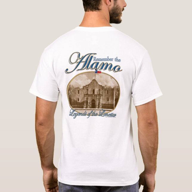 Lämnena från Lonestar Kom ihåg Alamo T-Shirt (Baksida)