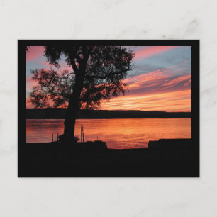 Lamoka Sjö Sunset Vykort