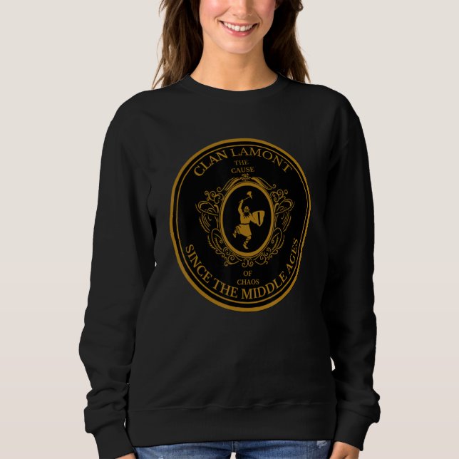 Lamont Clan skotsk svärdskämpe T Shirt (Framsida)